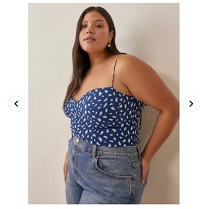 Reformation Liza Top Extended Sizing - Moray